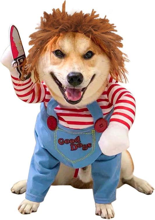 Chucky Dog Halloween Cosplay Outfit