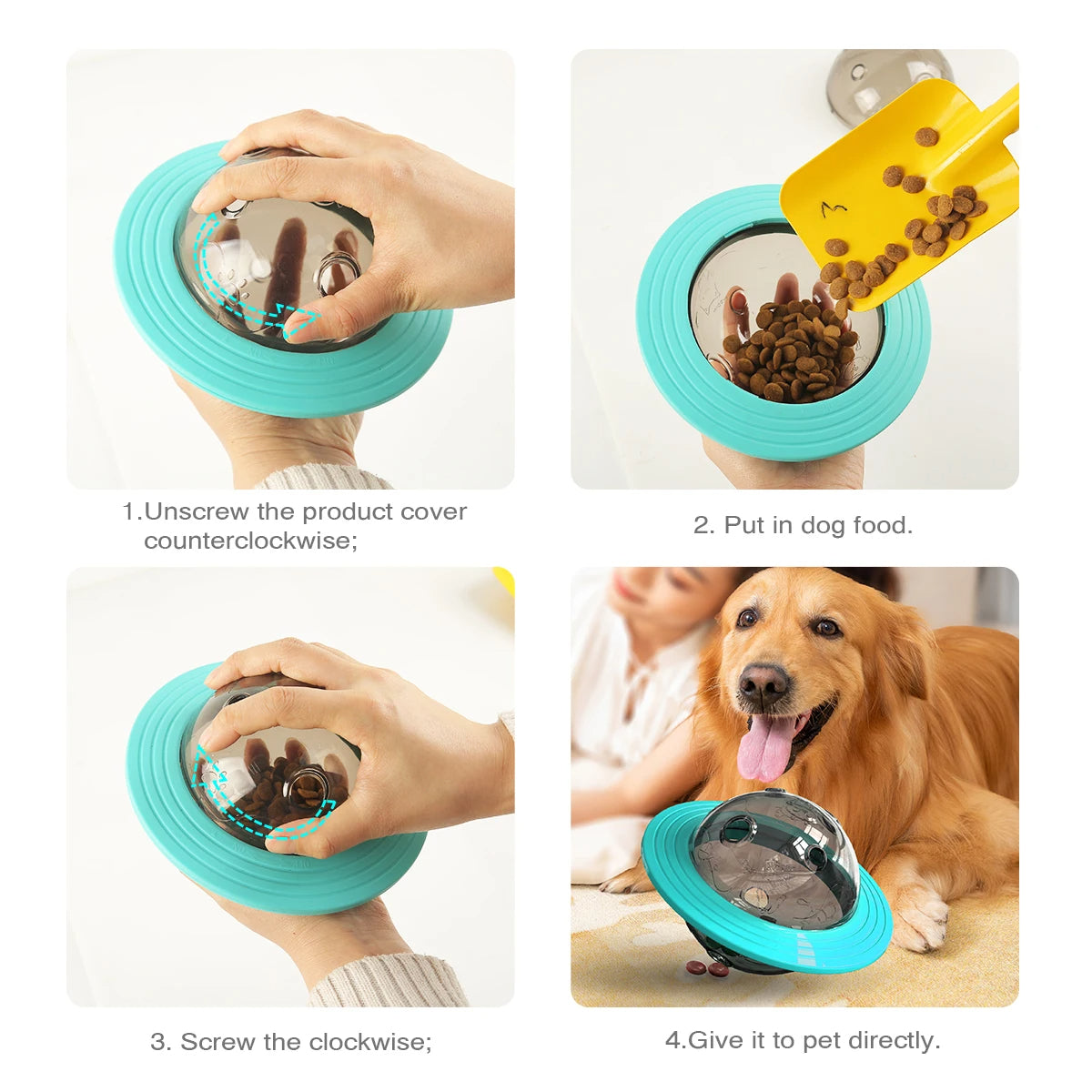 Dog Interactive Food Leaking Dispensing