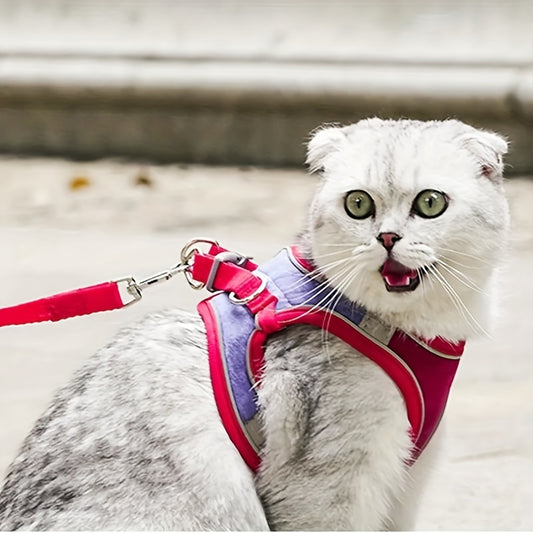 Adjustable Cat Harness and Leash Set