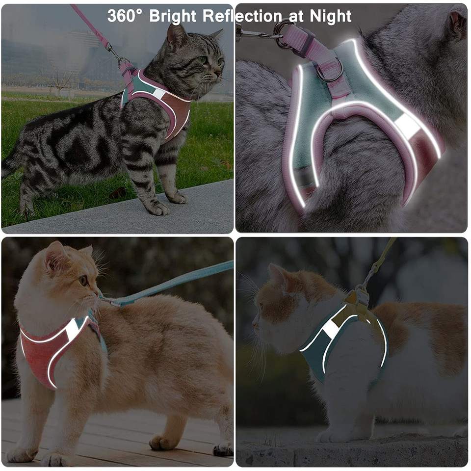 Adjustable Cat Harness and Leash Set